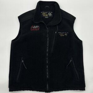 Mountain Hardware PolarTec Everest Size Large Black Fleece Full Zip Outdoor Vest